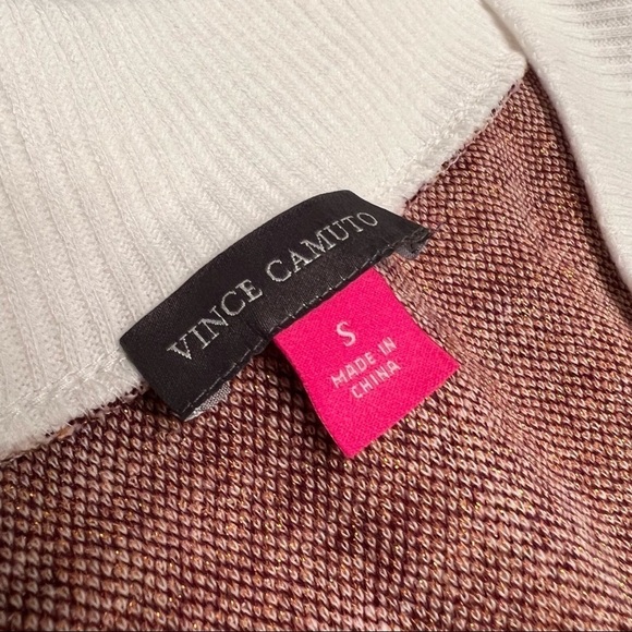 Vince Camuto Animal Print V Neck Sweater Woman’s Size Small NWT - Picture 6 of 10